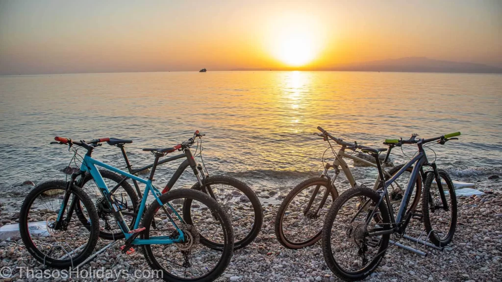 rent ebike Thassos : four of the mountain bikes you can use to cycle in Thassos or to rent ebikes