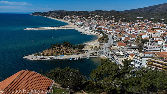 The view of Limenaria from Palataki