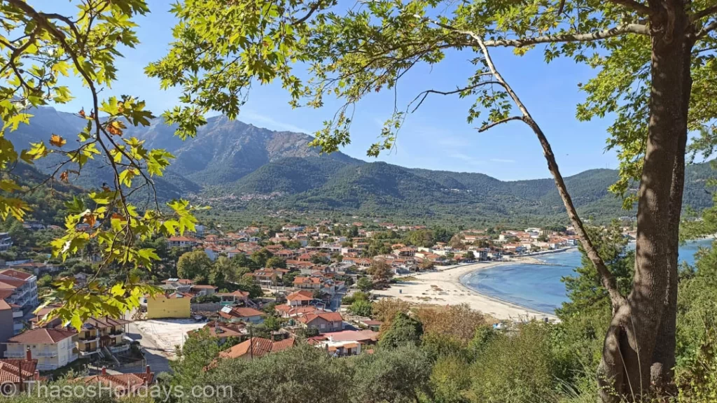 The view of Skala Potamia from the south