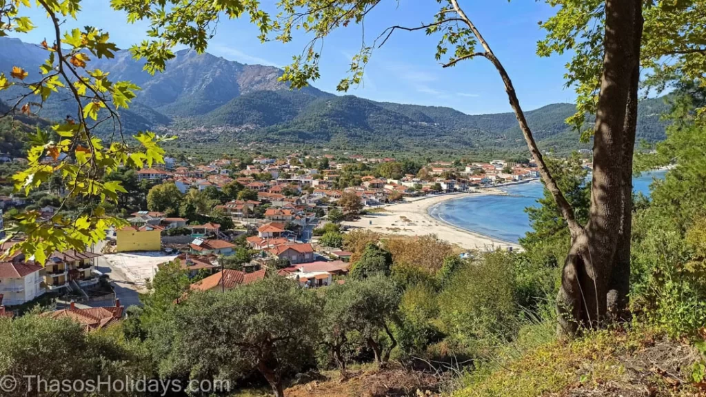 Skala Potamia in Thassos view from the south