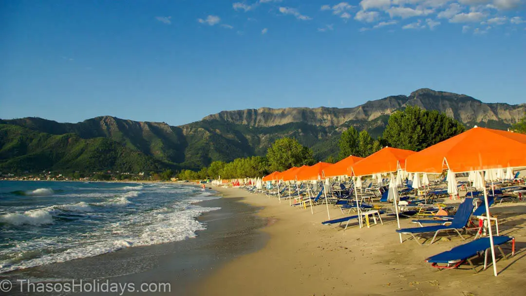 Swimming and sunbathing Thassos