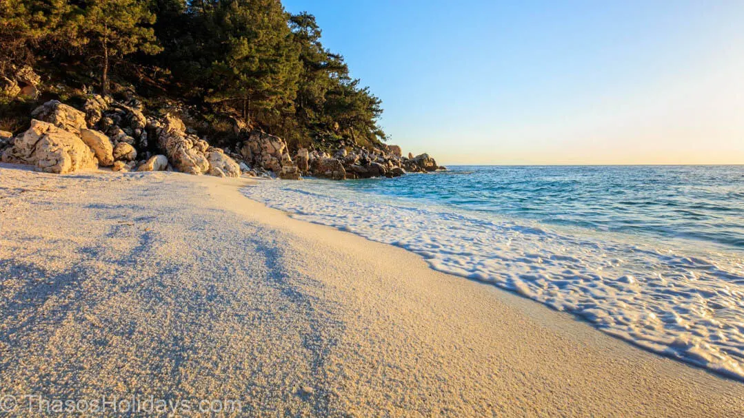 Marble Beach during winter Thassos Travel Tips family beaches in Thassos