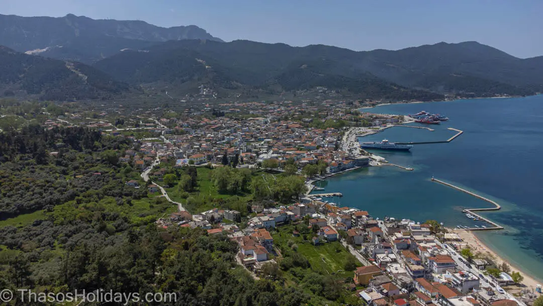 The ancient city of Limenas lies next to the modern settlement The ancient city of Limenas lies next to the modern settlement