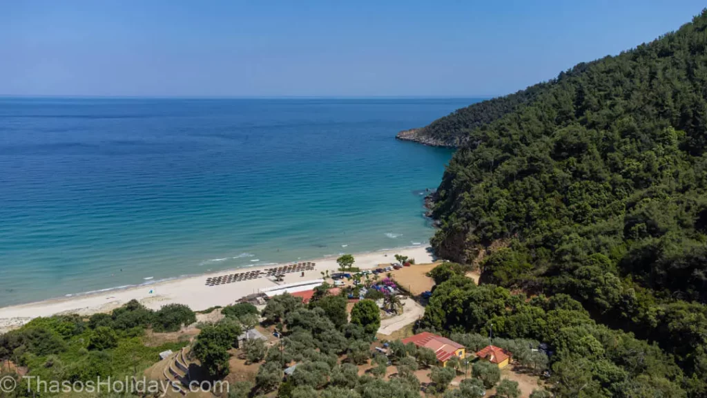 The southern side of Paradise Beach Thassos