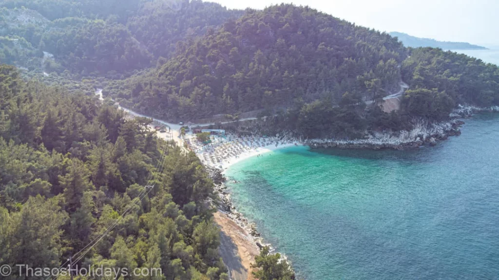 The view of Saliara Beach from above