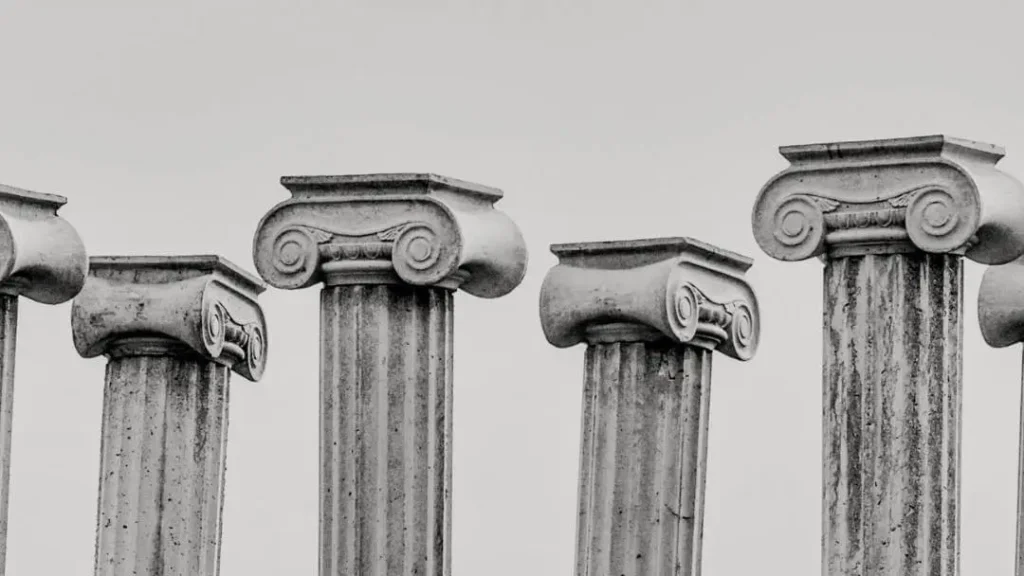 Greek ancient pillars