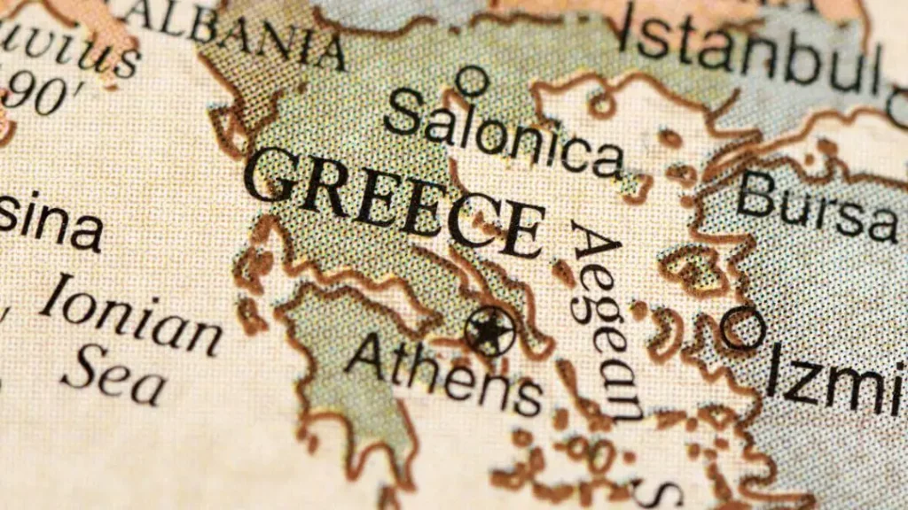 Ancient map of Greece